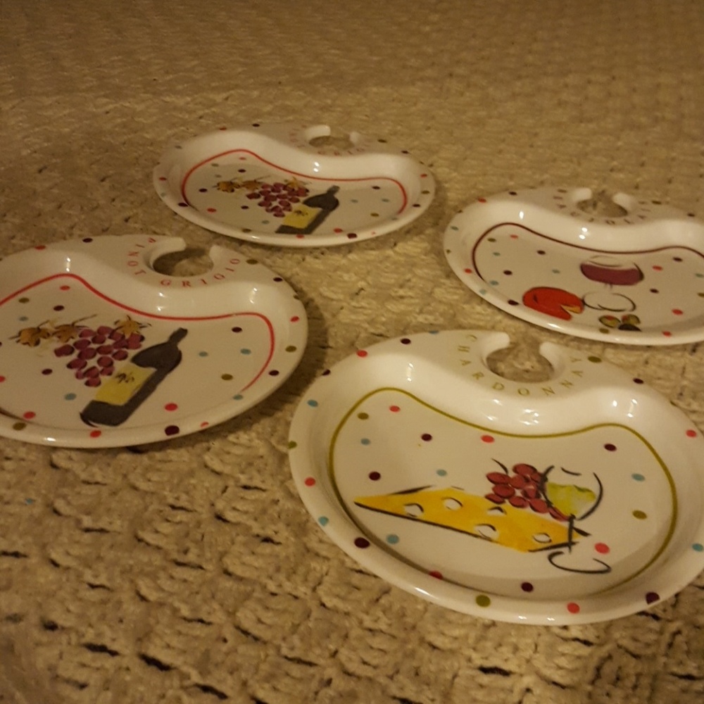 Mingling plates.  Set of four.